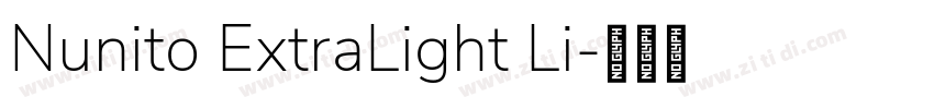 Nunito ExtraLight Li字体转换